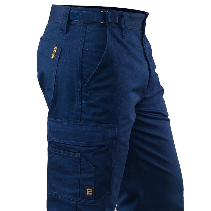 Custom Cargo Pants Solid Color Long Mens Cargo Pant Navy Blue Cargo Pants Anti-Pilling Windproof Men′s Trousers