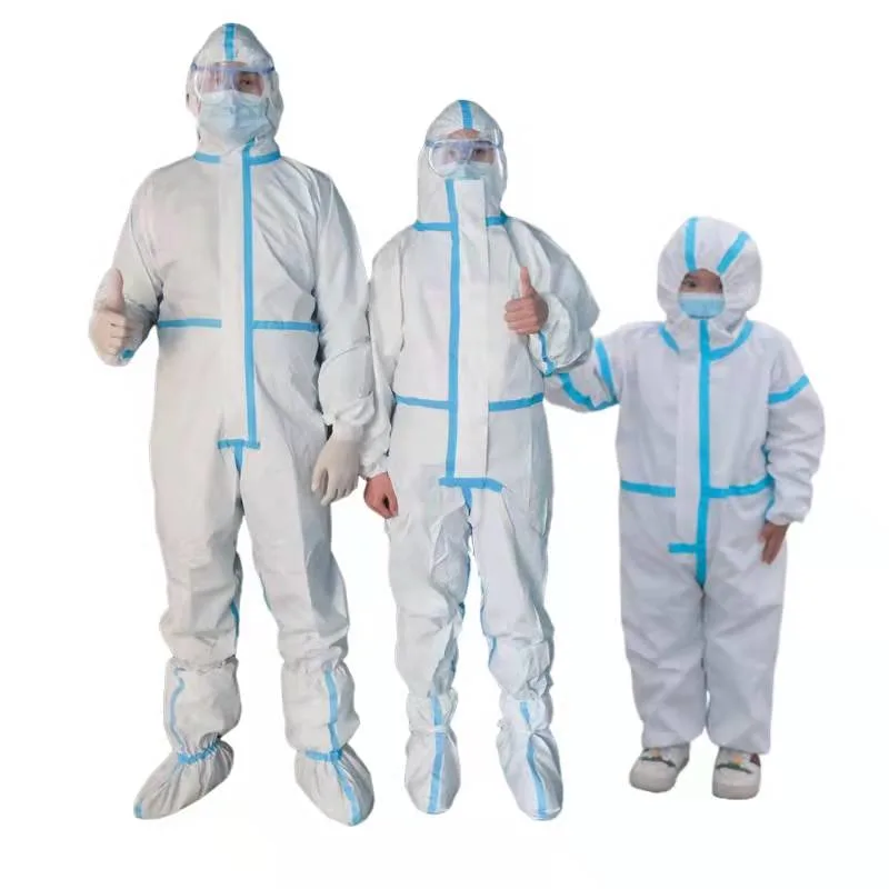 Disposable Microporous Blue Seal Chemical Overall Protection Suit