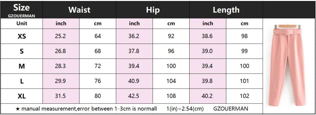 Wholesale Korea Women′s Candy Color Suit Trousers with Belt Solid Color Office Lady Business Ninth Pants Casual Ankle Pants